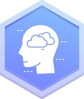 Cloud Polygon Icon vector