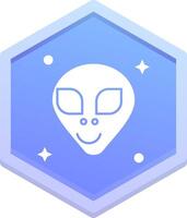 Alien Polygon Icon vector