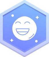 Smile Polygon Icon vector