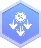 Discount Polygon Icon vector