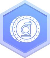 Dong Polygon Icon vector