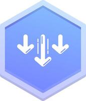 Decrease Polygon Icon vector