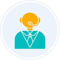 Administrator Glyph Two Colour Circle Icon vector