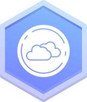 Cloud Polygon Icon vector