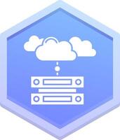 Cloud data Polygon Icon vector