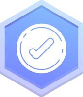 Accept Polygon Icon vector