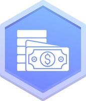 Currency Polygon Icon vector