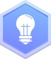 Bulb Polygon Icon vector