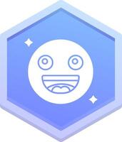 Smile Polygon Icon vector