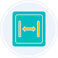 Size Glyph Two Colour Circle Icon vector