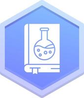 química libro polígono icono vector