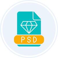 Psd Glyph Two Colour Circle Icon vector