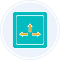 Resize Glyph Two Colour Circle Icon vector