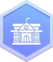 College Polygon Icon vector