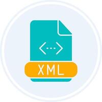 Xml Glyph Two Colour Circle Icon vector