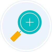 Zoom In Glyph Two Colour Circle Icon vector