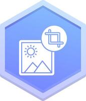 Crop Polygon Icon vector