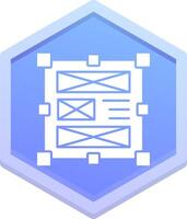 Layout Polygon Icon vector