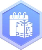 Hajj Polygon Icon vector