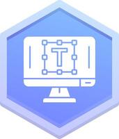 Text editor Polygon Icon vector