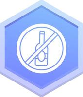 No alcohol Polygon Icon vector