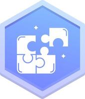 Puzzle Polygon Icon vector