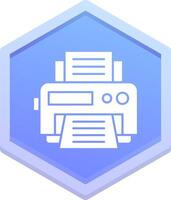 Printer Polygon Icon vector