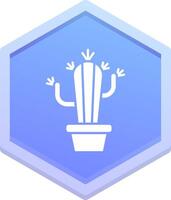 Cactus Polygon Icon vector