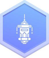 Oil lamp Polygon Icon vector