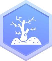 árbol polígono icono vector