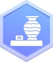 Vase Polygon Icon vector