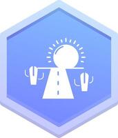 Road Polygon Icon vector