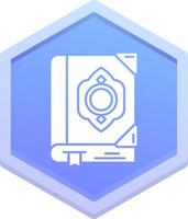 Quran Polygon Icon vector