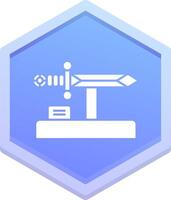 Sword Polygon Icon vector