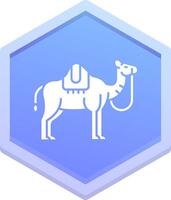 Camel Polygon Icon vector