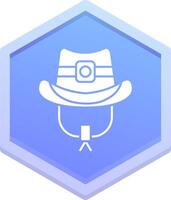 Cowboy hat Polygon Icon vector