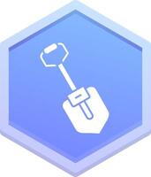 Shovel Polygon Icon vector