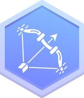 Archer Polygon Icon vector