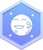 Moon Polygon Icon vector