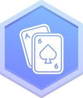 Poker Polygon Icon vector