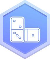 Domino Polygon Icon vector