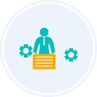 Business People Glyph Two Colour Circle Icon vector