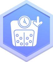 Weight Polygon Icon vector