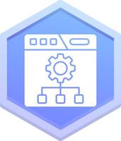 Setting Polygon Icon vector
