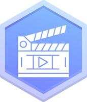 Movie Polygon Icon vector