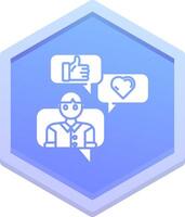 Social engagement Polygon Icon vector