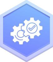 Setting Polygon Icon vector