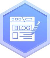 Blog Polygon Icon vector