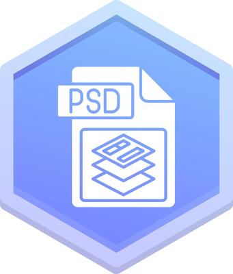 Psd file format Polygon Icon