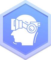 Vr glasses Polygon Icon vector